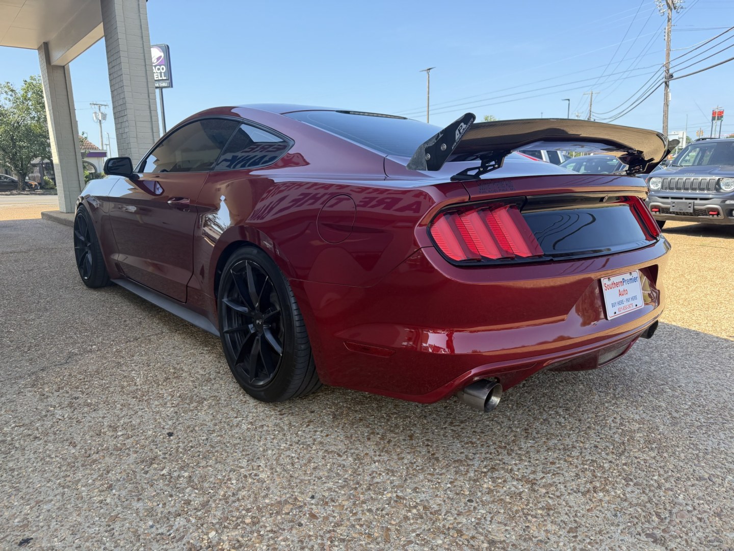 2016 RED FORD MUSTANG ECOBOOST (1FA6P8TH2G5) , located at 922 W. Beacon St., Philadelphia, MS, 39350, (601) 650-3675, 32.770447, -89.127151- Photo#3