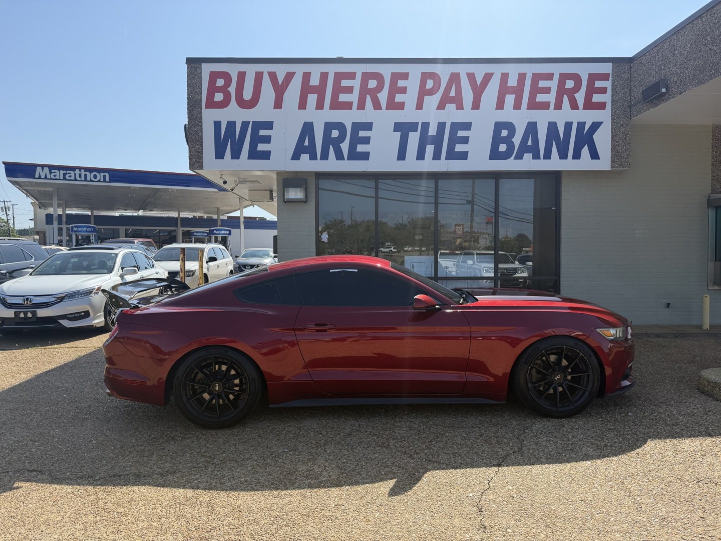 2016 RED FORD MUSTANG ECOBOOST (1FA6P8TH2G5) , located at 922 W. Beacon St., Philadelphia, MS, 39350, (601) 650-3675, 32.770447, -89.127151- Photo#6