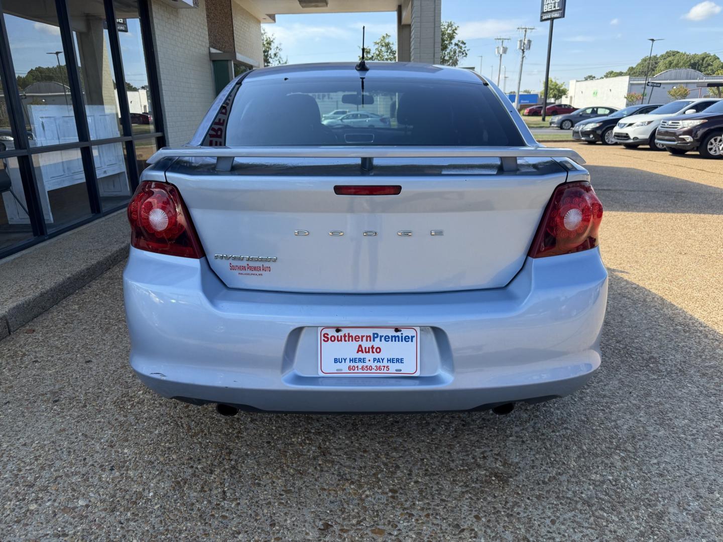 2013 BLUE DODGE AVENGER SE (1C3CDZAG6DN) , located at 922 W. Beacon St., Philadelphia, MS, 39350, (601) 650-3675, 32.770447, -89.127151- Photo#4