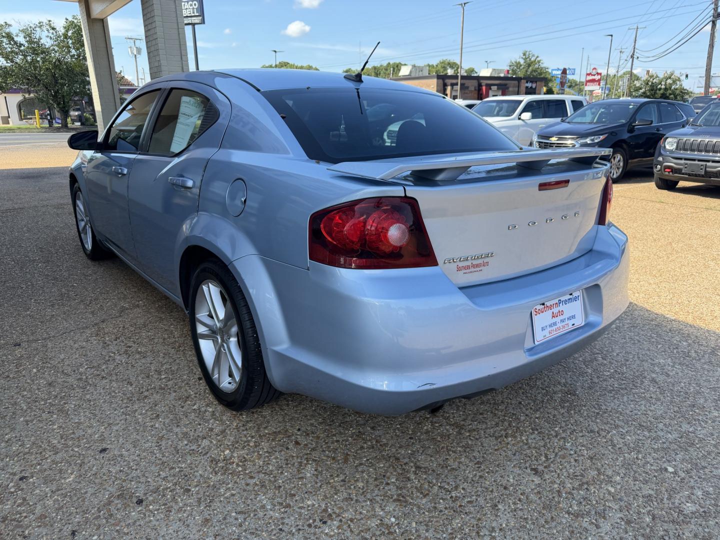 2013 BLUE DODGE AVENGER SE (1C3CDZAG6DN) , located at 922 W. Beacon St., Philadelphia, MS, 39350, (601) 650-3675, 32.770447, -89.127151- Photo#3