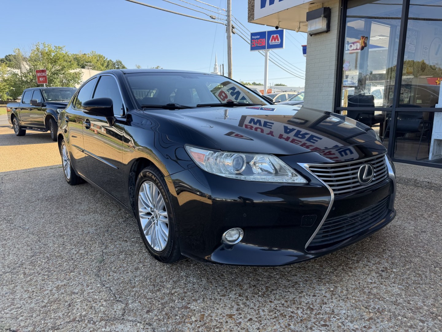 2014 BLACK LEXUS ES 350 BASE (JTHBK1GG8E2) , located at 922 W. Beacon St., Philadelphia, MS, 39350, (601) 650-3675, 32.770447, -89.127151- Photo#0