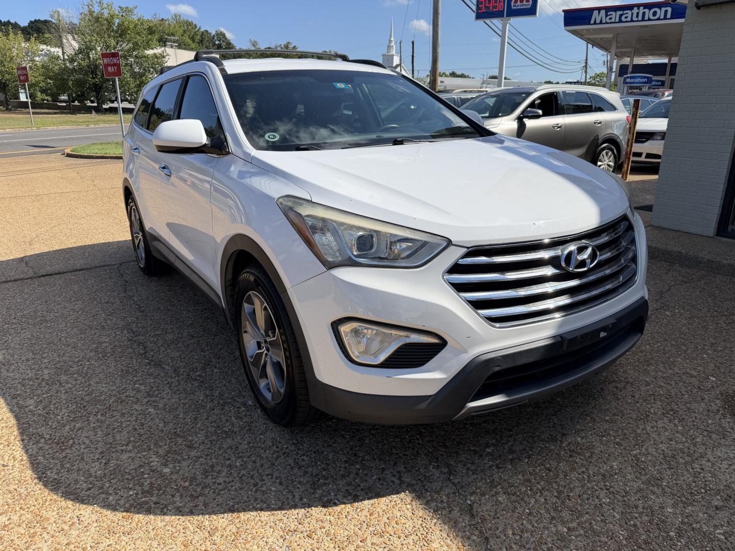 2013 WHITE HYUNDAI SANTA FE GLS (KM8SM4HF4DU) , located at 922 W. Beacon St., Philadelphia, MS, 39350, (601) 650-3675, 32.770447, -89.127151- Photo#0