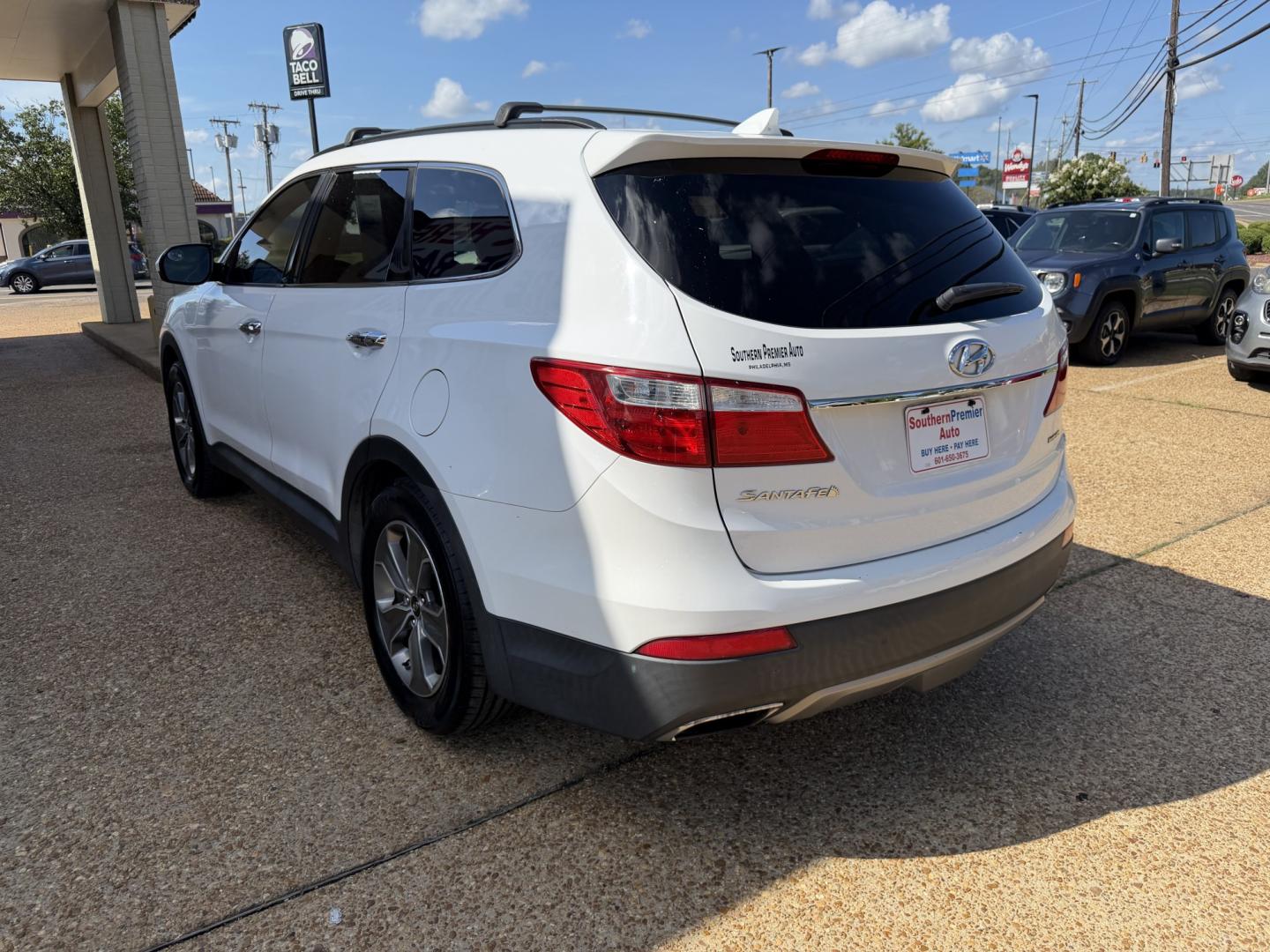 2013 WHITE HYUNDAI SANTA FE GLS (KM8SM4HF4DU) , located at 922 W. Beacon St., Philadelphia, MS, 39350, (601) 650-3675, 32.770447, -89.127151- Photo#3