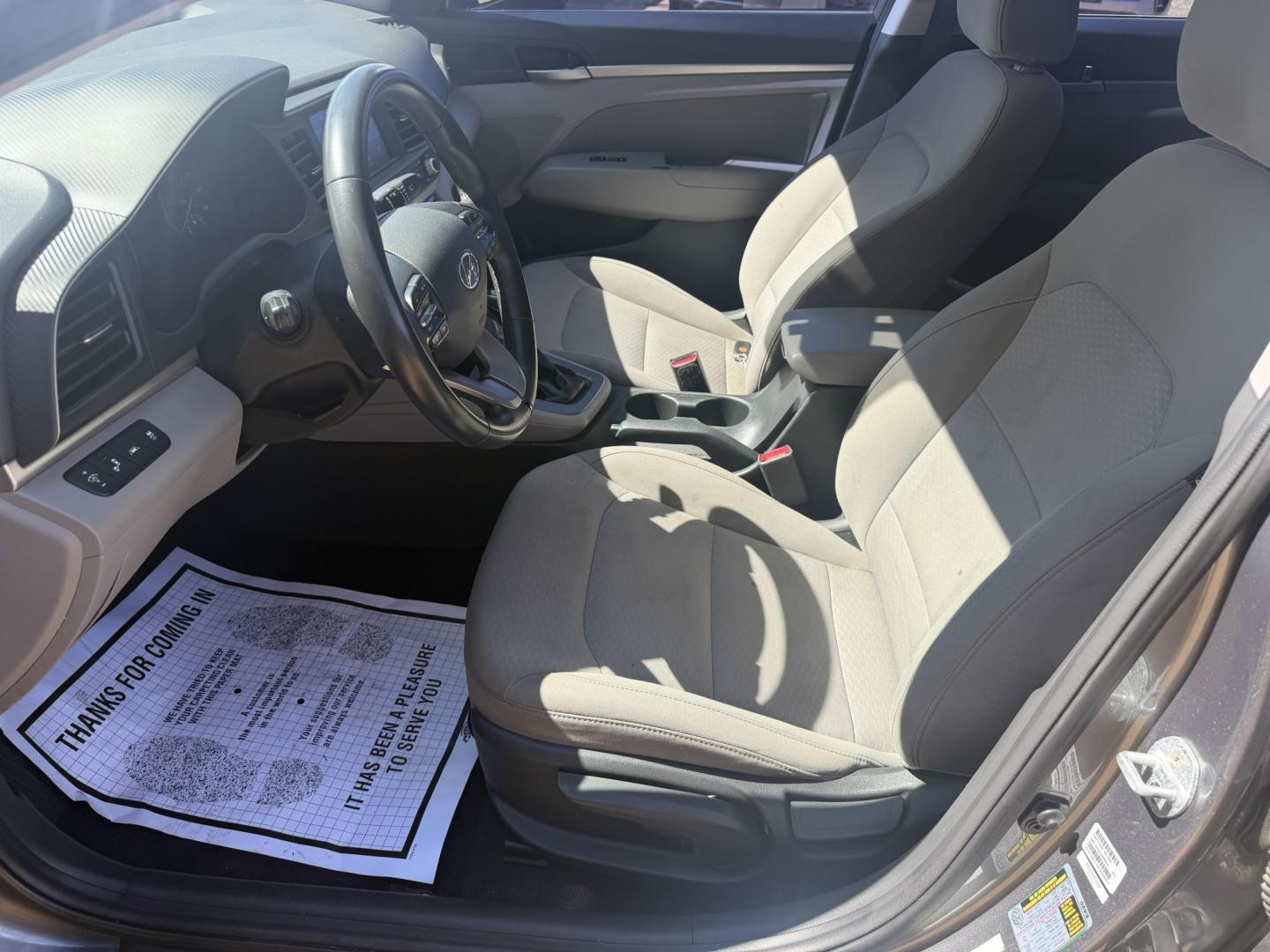 2019 GRAY HYUNDAI ELANTRA VE (5NPD84LF2KH) , located at 922 W. Beacon St., Philadelphia, MS, 39350, (601) 650-3675, 32.770447, -89.127151- Photo#9