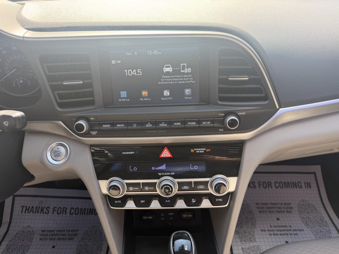 2019 GRAY HYUNDAI ELANTRA VE (5NPD84LF2KH) , located at 922 W. Beacon St., Philadelphia, MS, 39350, (601) 650-3675, 32.770447, -89.127151- Photo#17