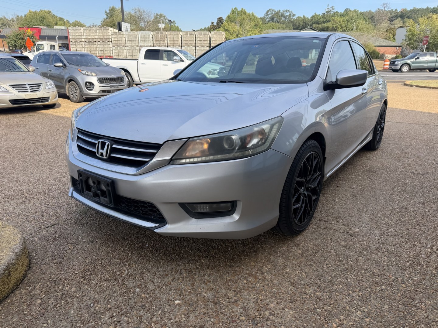 2014 SILVER HONDA ACCORD SPORT (1HGCR2F55EA) , located at 922 W. Beacon St., Philadelphia, MS, 39350, (601) 650-3675, 32.770447, -89.127151- Photo#2