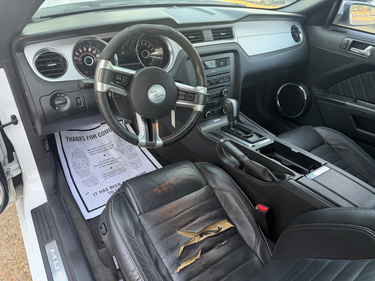 2014 WHITE FORD MUSTANG BASE (1ZVBP8AM4E5) , located at 922 W. Beacon St., Philadelphia, MS, 39350, (601) 650-3675, 32.770447, -89.127151- Photo#10