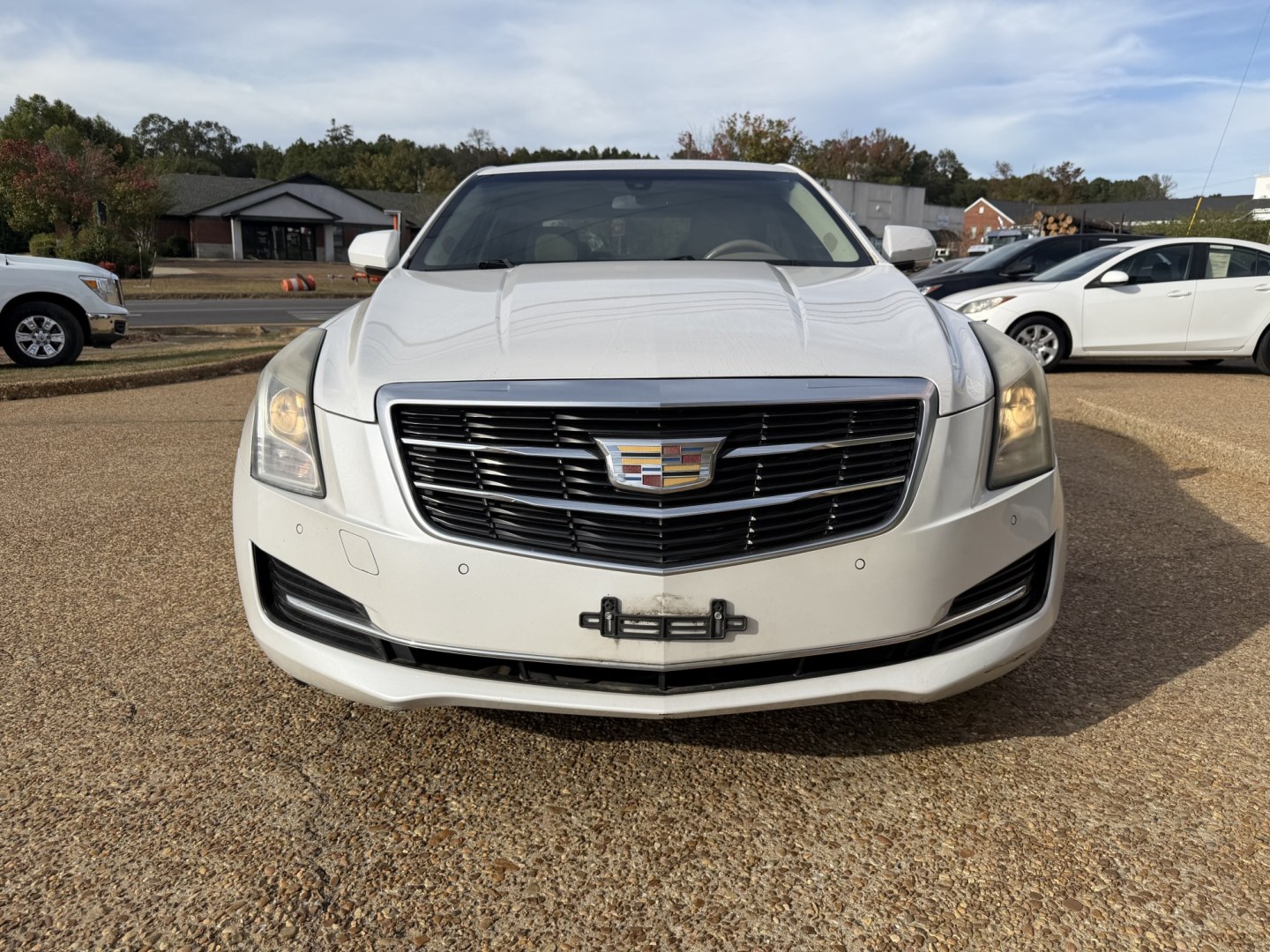 2015 WHITE CADILLAC ATS LUXURY (1G6AH5RX9F0) , located at 922 W. Beacon St., Philadelphia, MS, 39350, (601) 650-3675, 32.770447, -89.127151- Photo#1