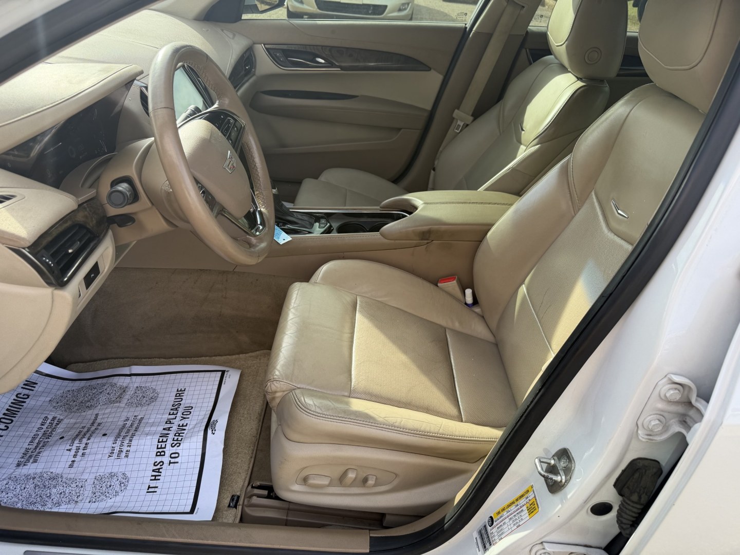 2015 WHITE CADILLAC ATS LUXURY (1G6AH5RX9F0) , located at 922 W. Beacon St., Philadelphia, MS, 39350, (601) 650-3675, 32.770447, -89.127151- Photo#9