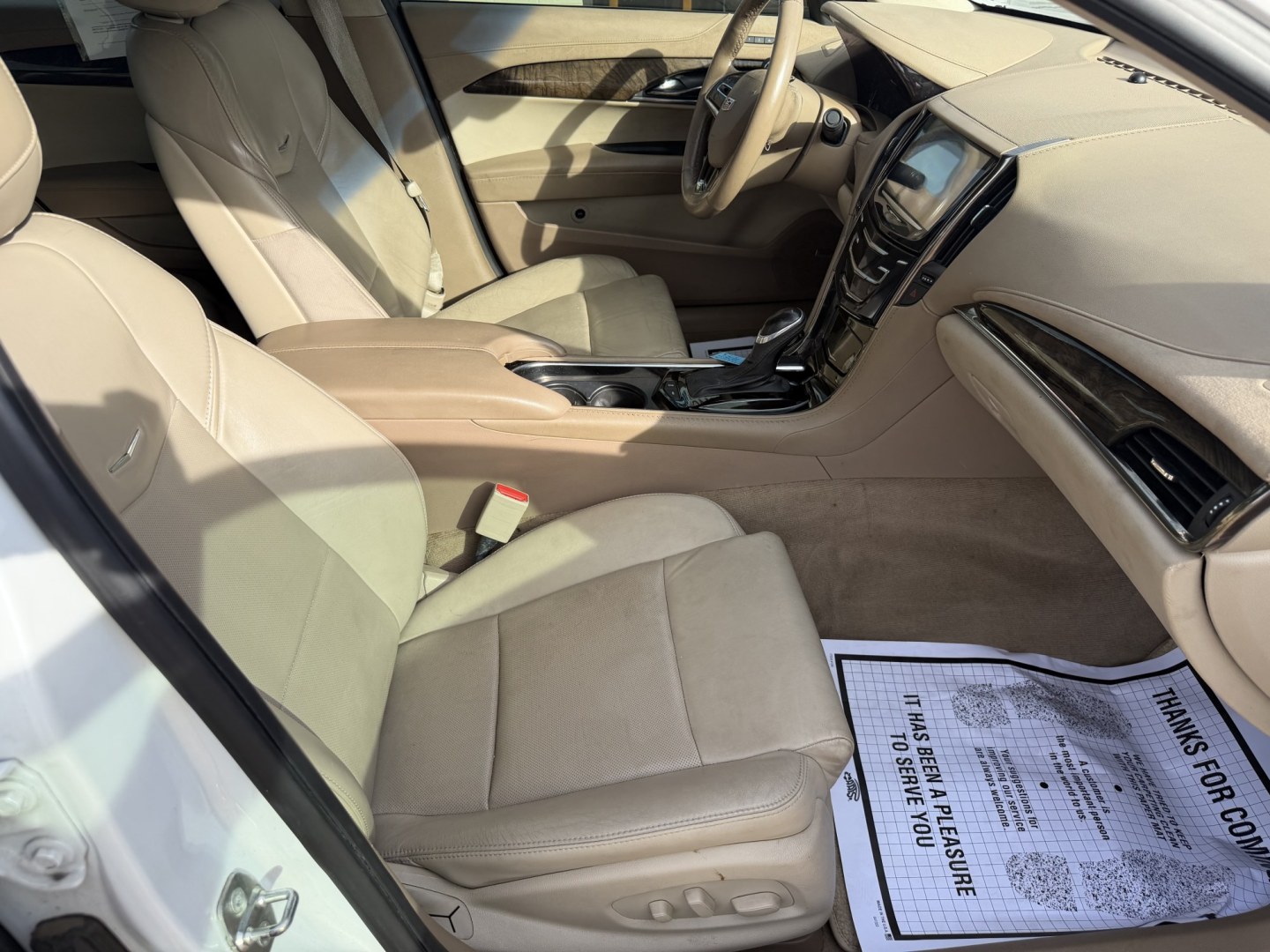 2015 WHITE CADILLAC ATS LUXURY (1G6AH5RX9F0) , located at 922 W. Beacon St., Philadelphia, MS, 39350, (601) 650-3675, 32.770447, -89.127151- Photo#10
