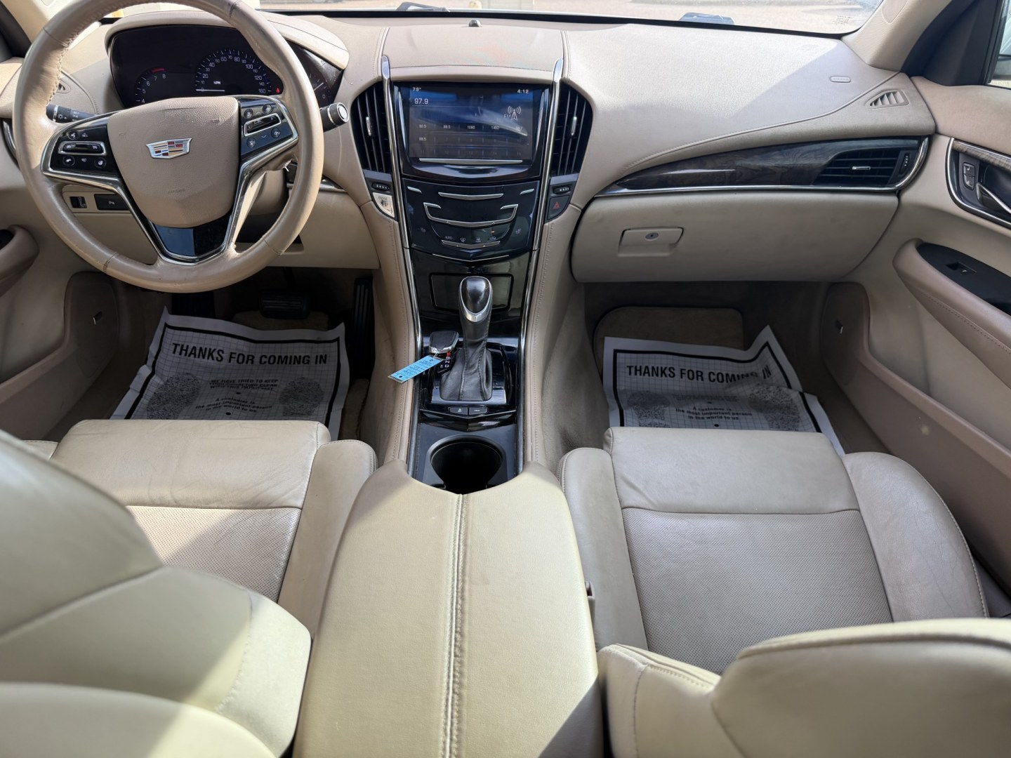 2015 WHITE CADILLAC ATS LUXURY (1G6AH5RX9F0) , located at 922 W. Beacon St., Philadelphia, MS, 39350, (601) 650-3675, 32.770447, -89.127151- Photo#16